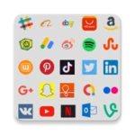 social media browser android application logo